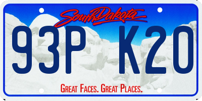 SD license plate 93PK20