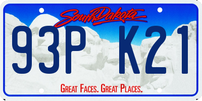 SD license plate 93PK21