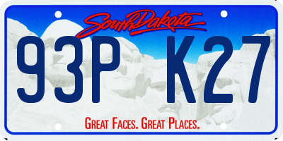 SD license plate 93PK27
