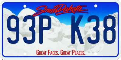SD license plate 93PK38
