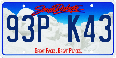 SD license plate 93PK43
