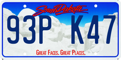 SD license plate 93PK47