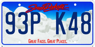 SD license plate 93PK48