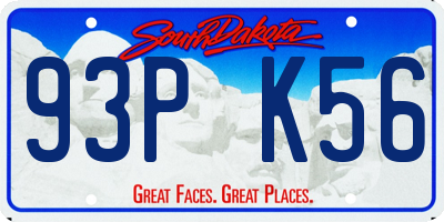 SD license plate 93PK56