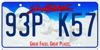 SD license plate 93PK57