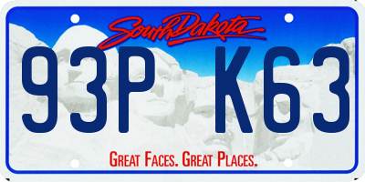 SD license plate 93PK63