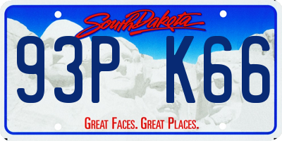 SD license plate 93PK66
