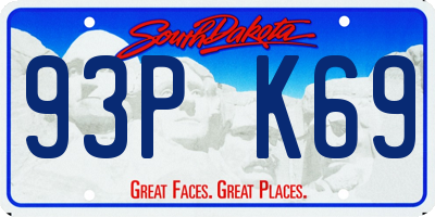 SD license plate 93PK69