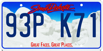 SD license plate 93PK71