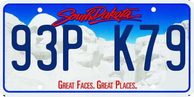 SD license plate 93PK79
