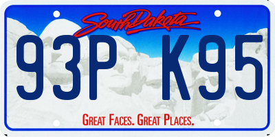 SD license plate 93PK95