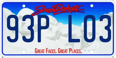 SD license plate 93PL03