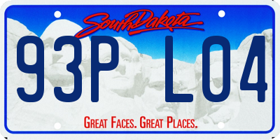 SD license plate 93PL04