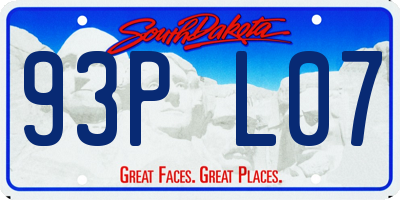 SD license plate 93PL07