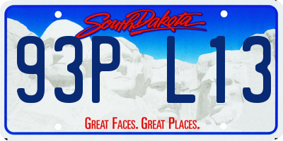SD license plate 93PL13