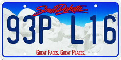 SD license plate 93PL16