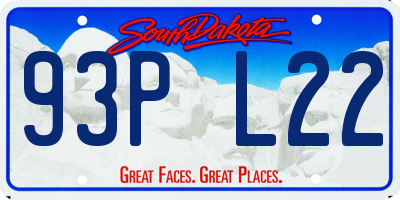 SD license plate 93PL22
