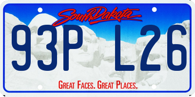 SD license plate 93PL26