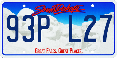 SD license plate 93PL27