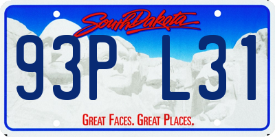 SD license plate 93PL31