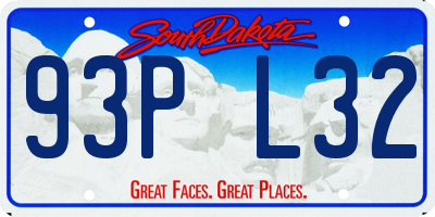 SD license plate 93PL32