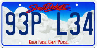 SD license plate 93PL34