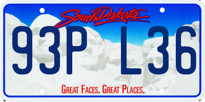 SD license plate 93PL36