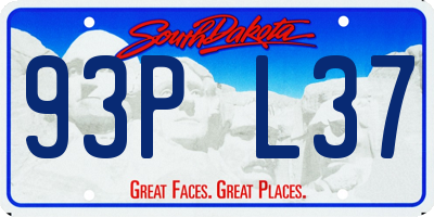 SD license plate 93PL37