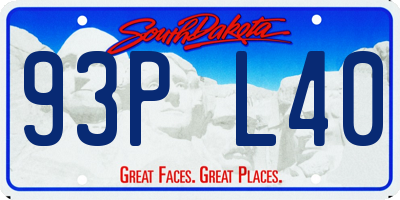 SD license plate 93PL40