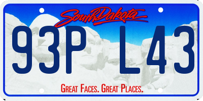 SD license plate 93PL43