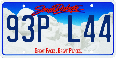 SD license plate 93PL44