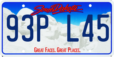 SD license plate 93PL45