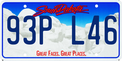 SD license plate 93PL46