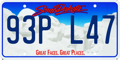 SD license plate 93PL47