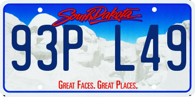 SD license plate 93PL49