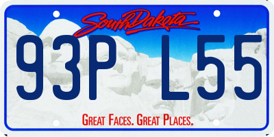 SD license plate 93PL55