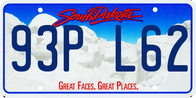 SD license plate 93PL62
