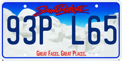 SD license plate 93PL65