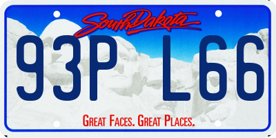 SD license plate 93PL66