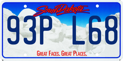 SD license plate 93PL68
