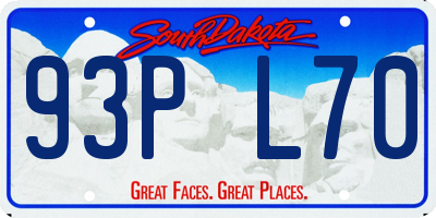 SD license plate 93PL70