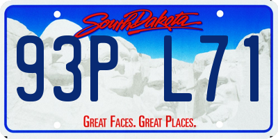 SD license plate 93PL71