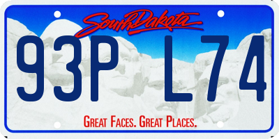 SD license plate 93PL74