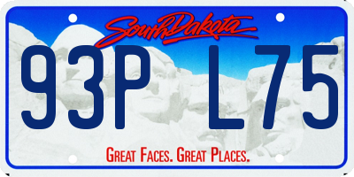 SD license plate 93PL75