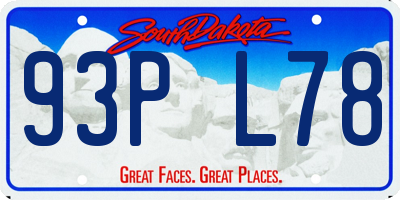 SD license plate 93PL78