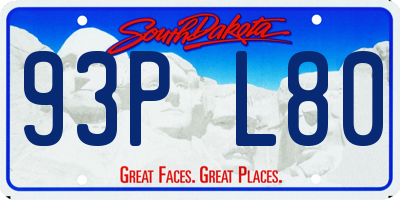 SD license plate 93PL80