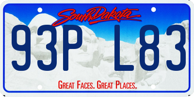 SD license plate 93PL83