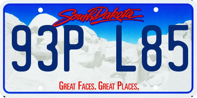 SD license plate 93PL85