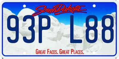 SD license plate 93PL88