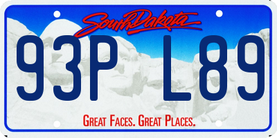 SD license plate 93PL89